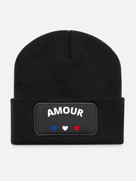 Love - Recycled Patch Beanie - black