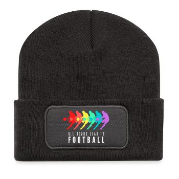 All Roads Lead to Football - Beanie recyclé à patch - charbon - Devant