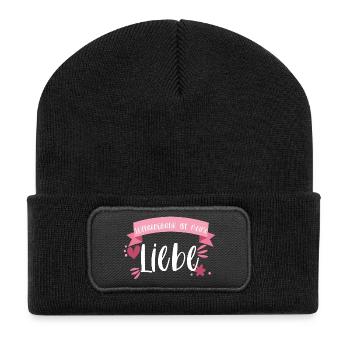 Akrobatik Luftakrobatik Akrobat Sport Geschenk - Recycelte Patch Beanie - Schwarz - Vorne
