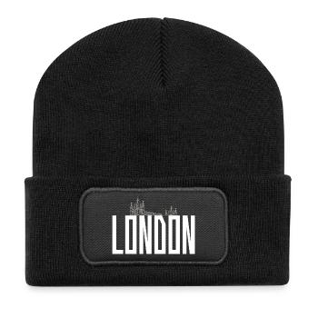 Monogramme de la Skyline de Londres - Beanie recyclé à patch - noir - Devant