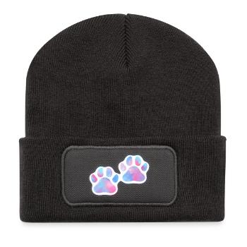 Dog Paws Galaxy - Recycled Patch Beanie - dark grey - Front