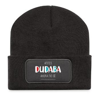 J’avais l’habitude de douter (sombre) - Beanie recyclé à patch - charbon - Devant