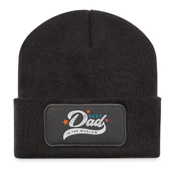 Meilleur papa du monde - Beanie recyclé à patch - charbon - Devant