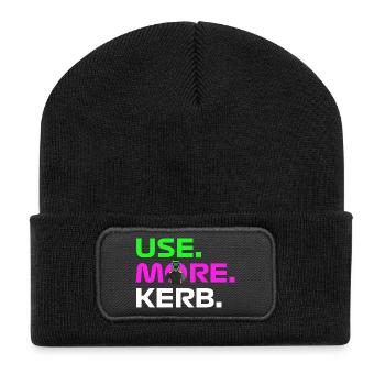 USE. MORE. KERB. - Recycled Patch Beanie - black - Front