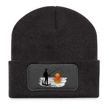 Angler 3 - Recycelte Patch Beanie - Dunkelgrau - Vorne
