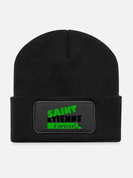 Saint Etienne Forever Bold Logo Tee - Beanie recyclé à patch - noir