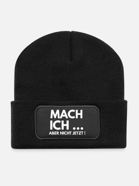 But I won't do it now - Recycled Patch Beanie - black