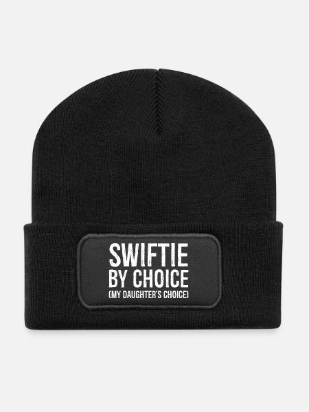 Swiftie nach Wahl - Recycelte Patch Beanie - Schwarz