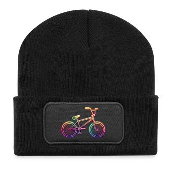 Vélo BMX Neon Rainbow - Beanie recyclé à patch - noir - Devant
