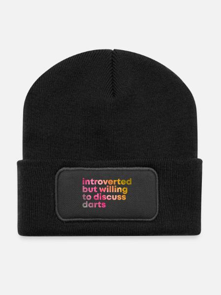 Darts Darts Darts - Recycelte Patch Beanie - Schwarz