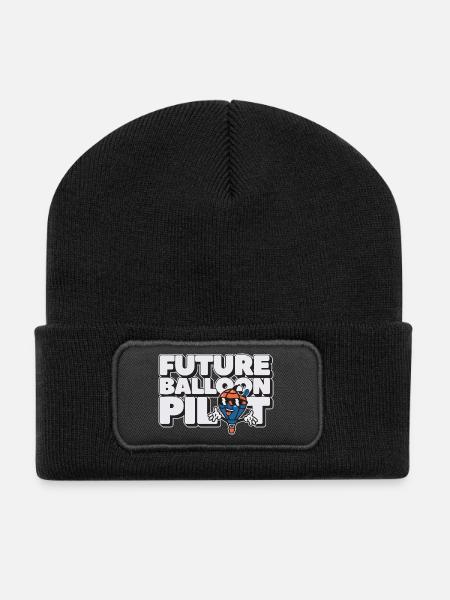 Future Balloon Pilot - Recycelte Patch Beanie - Schwarz