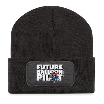 Futur pilote de ballon - Beanie recyclé à patch - charbon - Devant