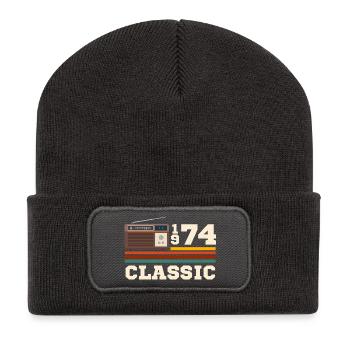 Anniversary 1974 retro classic - Recycled Patch Beanie - dark grey - Front