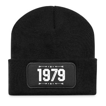 Millésime 1979 Millésime 46ème anniversaire 1979. - Beanie recyclé à patch - noir - Devant