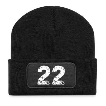 22 - Recycled Patch Beanie - black - Front