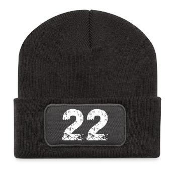 22 - Beanie recyclé à patch - charbon - Devant