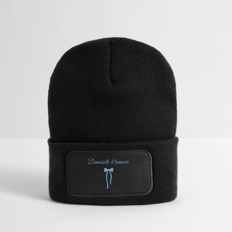 Blue Bow Bridesmaid Recycled Patch Beanie