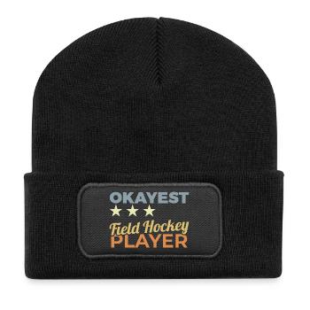 Meilleur joueur de hockey - Beanie recyclé à patch - noir - Devant