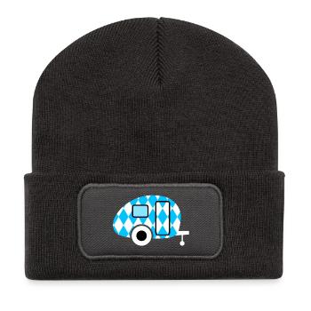 Caravan Caravan Bavaria Camping October Retro Fan - Recycled Patch Beanie - dark grey - Front