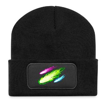 Explosion de cerfs-volants colorés - Beanie recyclé à patch - noir - Devant