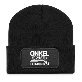Onkel 2027 - Recycelte Patch Beanie - Schwarz - Vorne