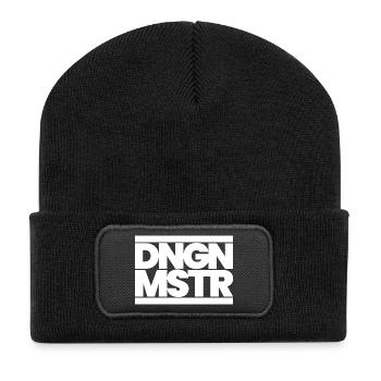 DNGN MSTR – RPG Game Master Minimal Design White - Recycelte Patch Beanie - Schwarz - Vorne