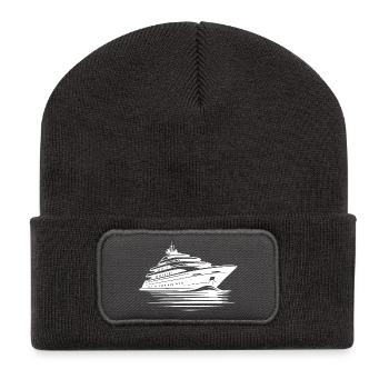 Croisière de luxe Rêves Vagues, Vent et Merveille - Beanie recyclé à patch - charbon - Devant