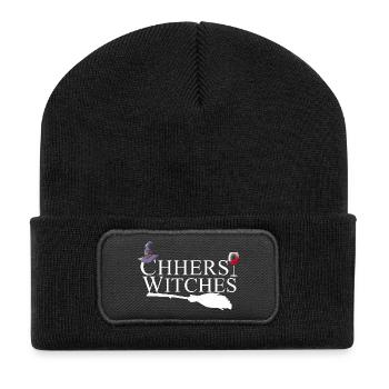 Cheers Witches Wine Halloween  - Recycled Patch Beanie - black - Front