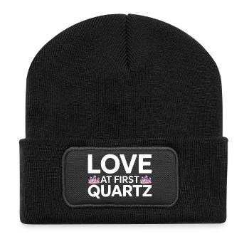 Rock Collecting Rockhound Rock Collector Geology - Recycled Patch Beanie - black - Front