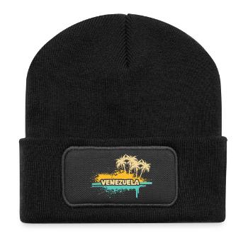 Vacances Venezuela - Beanie recyclé à patch - noir - Devant