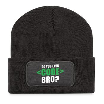 Do You Even Code Bro Graphic - Recycled Patch Beanie - dark grey - Front