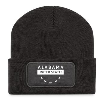 Emblème de l’État de l’Alabama États-Unis - Beanie recyclé à patch - charbon - Devant