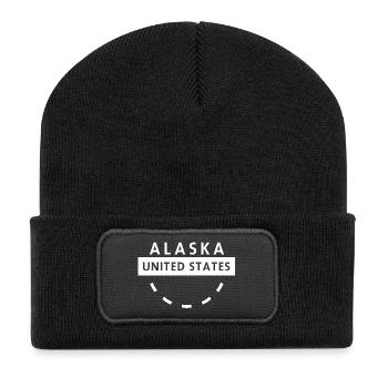 Alaska Vintage Badge USA - Recycled Patch Beanie - black - Front