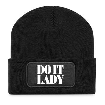 Faites-le Dame - Blanc - Beanie recyclé à patch - noir - Devant
