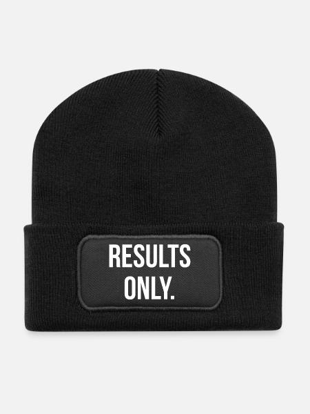 RESULTS ONLY. | Greyline Official - Recycled Patch Beanie - black