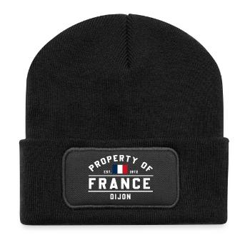French Flag Graphic Dijon Logo - Recycled Patch Beanie - black - Front