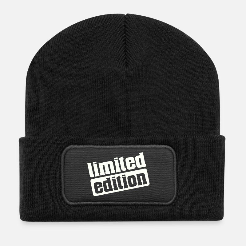 Limited Edition - Recycelte Patch Beanie - Schwarz