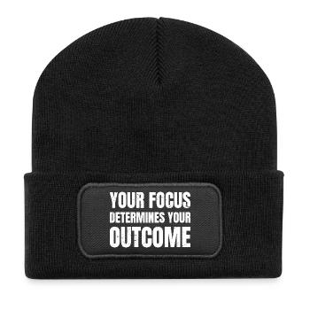 your focus determines your outcome - Recycled Patch Beanie - black - Front
