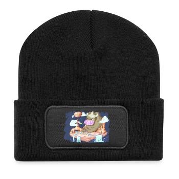 Mexiko - Recycelte Patch Beanie - Schwarz - Vorne