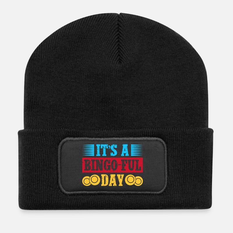 Bingo Game It´s Bingo-Ful Day Bingo - Recycelte Patch Beanie - Schwarz