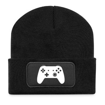 Contrôleur de manette moderne Gaming Vector - Beanie recyclé à patch - noir - Devant