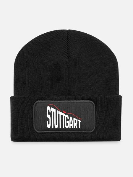 Stuttgart - Recycelte Patch Beanie - Schwarz
