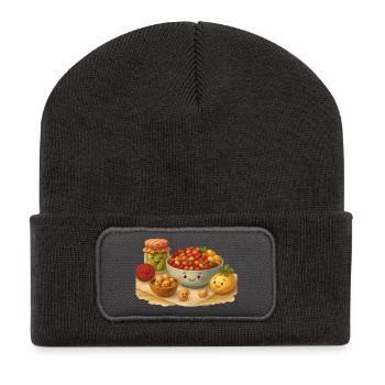 Salade de vinaigrette - Beanie recyclé à patch - charbon - Devant