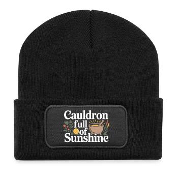 Zertifizierte klinische Infusionsspezialistenbekleidung - Recycelte Patch Beanie - Schwarz - Vorne