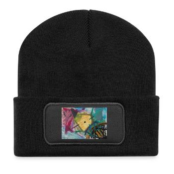 Goldbrunnen - Recycelte Patch Beanie - Schwarz - Vorne