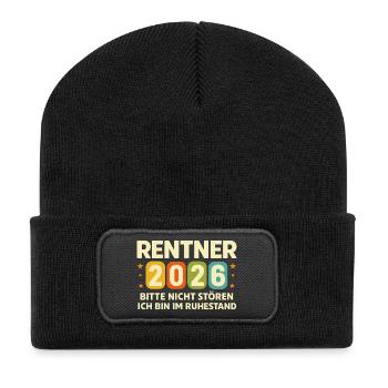 Pensioners 2026 Retirement Please Do Not Disturb - Recycled Patch Beanie - black - Front
