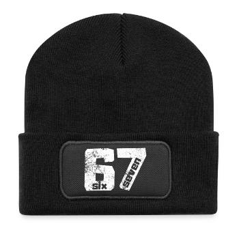 67 Six Seven - Recycled Patch Beanie - black - Front