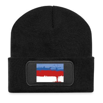 ŁUŽICA KRAWI - BRUNICA - Recycelte Patch Beanie - Schwarz - Vorne