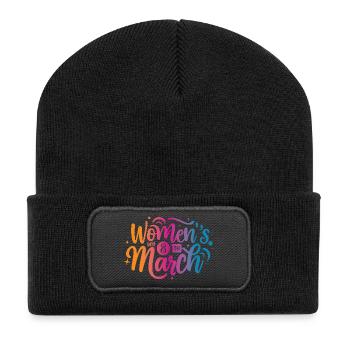 Women Day 8th March - Recycled Patch Beanie - black - Front