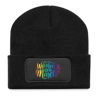 Women Day 8th March - Recycled Patch Beanie - black - Front